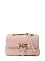 Leather Lady Love Bag Puff Quilt Crossbody Bag Pinko Pink love bag puff 1P22JR