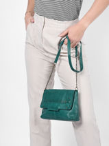 Crossbody Bag Felizia Leather Pieces Green felizia 17116820-vue-porte