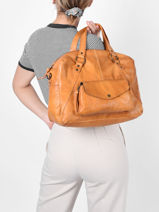 Shoulder Bag Liv Leather Pieces Brown liv 17112353-vue-porte