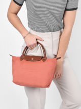 Longchamp Le pliage Handbag Pink-vue-porte