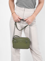 Shoulder Bag Laura Leather Le tanneur Green laura TLAU1110-vue-porte