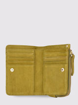 Wallet Leather Vintage Nat et nin Green vintage ROZA-vue-porte