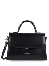 Sac Bandouli�re M Suave Cuir Lancaster Noir suave even 17