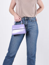Croco Mini Bag Miniprix Violet croco HY5406-vue-porte