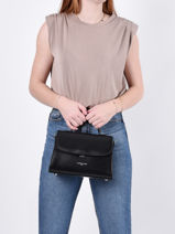 Sac Bandouli�re M Suave Cuir Lancaster Noir suave even 17-vue-porte