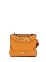 Small Leather Ninon Crossbody Bag Lancel Orange ninon A11745