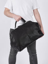 Leather Foulonn� Doctor Bag Etrier Black foulonne EFOU816M-vue-porte