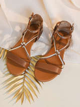 Sandals in leather-TAMARIS