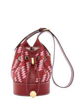 Leather Chéri X Jeanne Damas Bucket Bag Lancel Red cheri - 00A12067