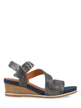 Low wedge leather sandals-MAM