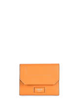 Compact Leather Wallet Ninon Lancel Orange ninon A10296