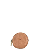 Round Leather Coin Purse Mila louise Gold vintage 3325XD