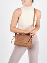 Leather Icon Ivy Crossbody Bag Burkely Brown icon ivy 29-vue-porte