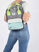Backpack Faguo Gray classic 22LU0905-vue-porte
