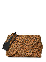 Medium Leather Suzon Leopard Crossbody Bag Paul marius Brown leopard SUZOMLEO