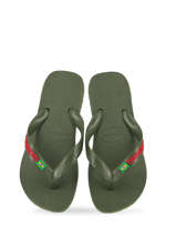Flip-flops Brazil Logo Havaianas Green sandales / nu-pieds 4110850B-vue-porte