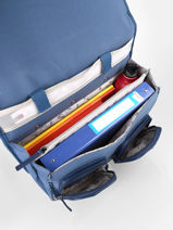 Schoolbag On Wheels For Kids 2 Compartments Cameleon Blue vintage fantasy PBVGCR38-vue-porte