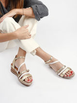 Low wedge leather sandals naga-MAM