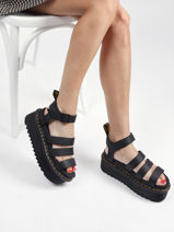 Leather Platform Sandals Blaire Quad Hydro Dr martens Black women 27296001-vue-porte