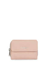 Compact Zip Wallet Classic Miniprix Pink grained H6012