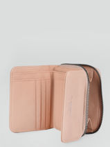 Compact Zip Wallet Classic Miniprix Pink grained H6012-vue-porte
