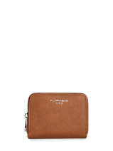 Grained Compact Wallet Miniprix Brown grained K2015