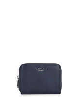 Grained Compact Wallet Miniprix Blue grained K2015