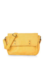 Shoulder Bag Vallie Leather Pieces Yellow vallie 17123057