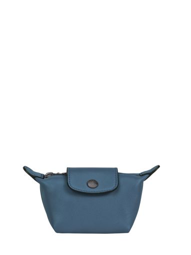 Longchamp Le pliage cuir Porte-monnaie Bleu