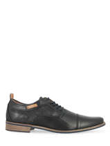 Leather derby lace-up shoes-BULL BOXER-vue-porte