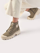 Boots Pallabase Twill Palladium Gray women 96907297-vue-porte