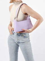 Bucket Bag Suave Leather Lancaster Violet suave 20-vue-porte