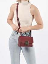 Leather Amelia Crossbody Bag Lacoste Red amelia NF3672ME-vue-porte