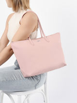 Shoulder Bag L.12.12 Concept Lacoste Pink l.12.12 concept 17WAYPGK-vue-porte