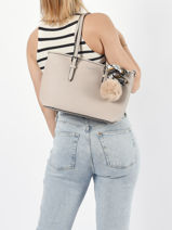 Shoulder Bag Grained Miniprix Beige grained F2531-vue-porte