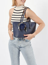 Sac Port paule Grained Miniprix Bleu grained F2531-vue-porte