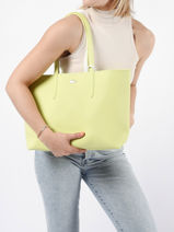 Reversible Shoulder Bag Anna Lacoste Yellow anna 18SAXPG6-vue-porte