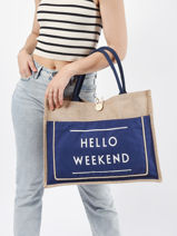 Shopping Bag Summer Miniprix Blue summer QY354514-vue-porte