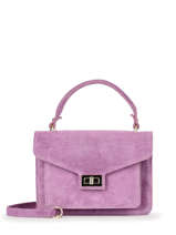 Leather Velvet Crossbody Bag Milano Violet velvet VE21061G
