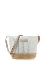 Crossbody Bag Iris� Raffia Le voyage en panier White guimauve PM289