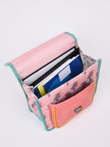 Backpack 1 Compartment Cameleon Pink retro SD30-vue-porte