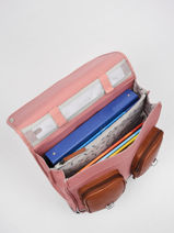 Wheeled Schoolbag For Girls 2 Compartments Cameleon Pink vintage fantasy CR38-vue-porte