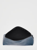 Metallic Leather Etincelle Pouch Etrier Blue etincelle irisee EETI753-vue-porte