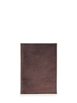 Leather Etincelle Passport Holder Etrier Brown etincelle irisee EETI025