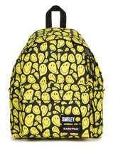 Padded Pak'r Smiley Backpack 1 Compartment Eastpak Yellow smiley K620SMI