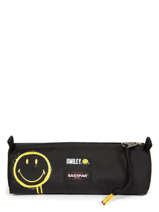Smiley Pencil Case 1 Compartment Eastpak Black smiley K372SMI-vue-porte
