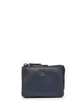 Leather Foulonn� Wallet Yves renard Blue foulonne 29460