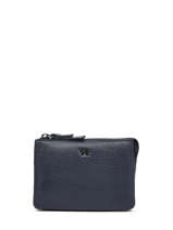 Leather Foulonn Wallet Yves renard Blue foulonne 29461