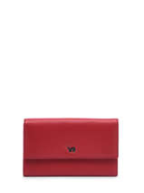 Leather Foulonn Wallet Yves renard Red foulonne 29439