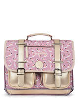 Satchel for girl 2 compartments-CAMELEON